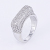 Brass Micro Pave Cubic Zirconia Finger Rings RJEW-E145-52-2