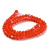 Opaque Solid Color Imitation Jade Glass Beads Strands GLAA-F029-P4mm-D03-2