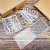 Floral Plastic Embossing Folders DIY-WH0032-71-4