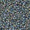 Transparent Colours Rainbow Round Glass Seed Beads X-SEED-A007-3mm-172-2
