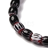 Handmade Lampwork Chevron Beads Strands LAMP-K041-01A-01-4