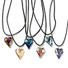 Waxed Cord Necklaces NJEW-P310-04P-1