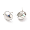 Cubic Zirconia Oval Stud Earrings EJEW-P213-12P-02-2