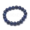 Natural Lapis Lazuli Bead Stretch Bracelets X-BJEW-K212-B-047-5