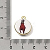 Printed Brass Pendants KK-CBAE379-01G-D-3