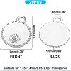 304 Stainless Steel Pendant Rhinestone Settings STAS-UN0007-21P-2