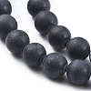 Natural Black Obsidian Beads Strands X-G-F662-01-8mm-3