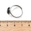Half Round Synthetic Blue Goldstone Finger Rings RJEW-M062-01P-26-3
