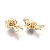 Magnetic Brass Clip on Earring Findings KK-G436-05G-2