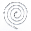 Non-Tarnish 304 Stainless Steel Rope Chains Necklace for Men Women NJEW-N052-01P-3