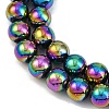 Electroplated Synthetic Magnetic Hematite Beads Strands G-G174-L01-02-3