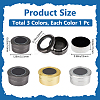 3Pcs 3 Colors Alloy Steel Loose Diamond Boxes CON-GF0001-16-2