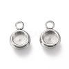 Non-Tarnish 304 Stainless Steel Pendant Cabochon Settings STAS-I162-01A-P-2