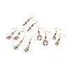 Brass Dangle Earrings EJEW-JE04511-S-1