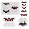  3Pcs 3 Styles DIY Bat Pendants Silhouette Silicone Molds DIY-TA0005-27-1