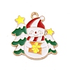 Christmas Theme Alloy Enamel Pendants ENAM-C010-01B-1