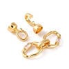 Brass Fold Over Clasps KK-U016-14G-2