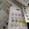 Brass & Enemal Stud Earrings for Women WG6A5D7-01-2