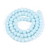Frosted Opaque Glass Beads Strands GLAA-T032-P6mm-MBB10-2