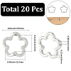 20Pcs Alloy Bead Frame FIND-SC0017-73P-2