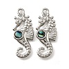 304 Stainless Steel Pave Natural Paua Shell Pendants STAS-C122-21D-01P-1