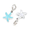 Alloy Enamel European Dangle Charms AL-CBAC2D3-02P-06-2