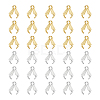 120Pcs 2 Colors 316 Surgical Stainless Steel Pendant Pinch Bails STAS-UN0056-69-1