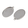 Tarnish Resistant 304 Stainless Steel Pendant Cabochon Settings STAS-K148-03-3