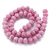 Opaque Baking Painted Crackle Glass Beads Strands EGLA-S174-20-3