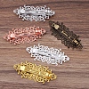 Vintage Hair Accessories Iron Hair Barrette Findings OHAR-PW0001-035G-3