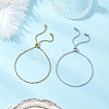 2Pcs 2 Colors Adjustable 304 Stainless Steel Slider Bracelets BJEW-JB12328-1