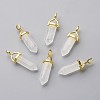 Natural Quartz Crystal Double Terminated Pointed Pendants X-G-G902-B23-3