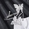 Butterfly Alloy Arm Cuff Bangles for Girl Women AJEW-A063-01H-P-2