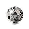 Engraved 304 Stainless Steel Beads STAS-H263-17AS-05-2