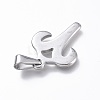 Non-Tarnish 304 Stainless Steel Pendants STAS-L210-06C-P-01-2