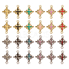  48Pcs 12 Styles Rack Plating Alloy Enamel Connector Charms FIND-TA0002-85-2