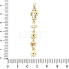 Tassel Brass Micro Pave Clear Cubic Zirconia Big Pendants KK-L271-01G-10-3
