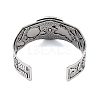 Constellation Alloy Open Cuff Bangles for Women Men BJEW-C064-01AS-07-3