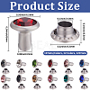 120 Sets 12 Colors Brass Rhinestone Rivets FIND-CY0001-60-2