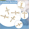 8Pcs Brass Micro Pave Clear Cubic Zirconia Pendants KK-SC0007-99-7