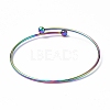 Ion Plating(IP) Adjustable 304 Stainless Steel Wire Cuff Bangle Making MAK-F286-02MC-3