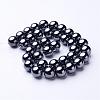 Non-Magnetic Synthetic Hematite Beads Strands X-G-H1624-12mm-1-2