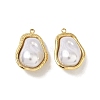 304 Stainless Steel with ABS Plastic Pearl Pendants STAS-G371-01G-05-1