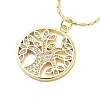 Brass Micro Pave Clear Cubic Zirconia Pendant Necklaces for Women NJEW-M009-04G-A-1