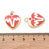 Printed Brass Pendants KK-CBA42CA-07G-02-3