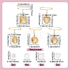 20Pcs DIY Iron Brooch Photo Frame Bouquets Decoration Making Kits JEWB-DR00004-2