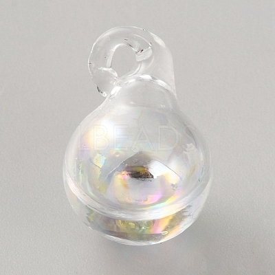 High Borosilicate Glass Bottle Pendants LS-GLAA-WH0010-02B-1