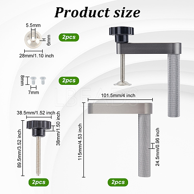 Aluminium Alloy Woodworking T-track Hold Down Clamps TOOL-WH0131-04-1