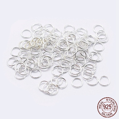 925 Sterling Silver Open Jump Rings LS-STER-F036-02S-0.8x4mm-1