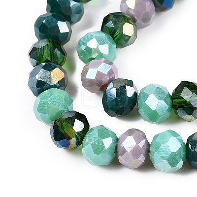 Electroplate Glass Beads Strands GLAA-T023-C16-05-1
